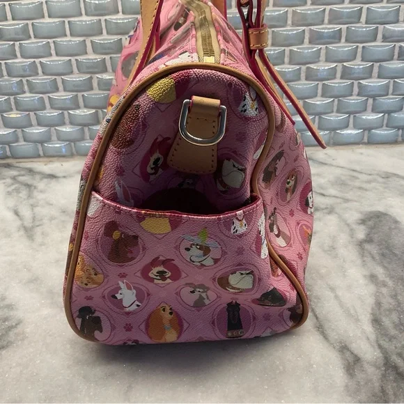 Dooney & Bourke Pink Disney dogs satchel - Picture 2 of 10